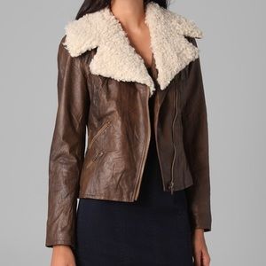 BB Dakota Antique Leather Shearling Jacket